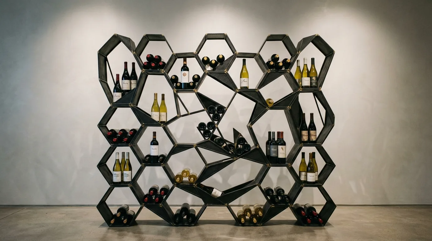 Use a display rack as functional decor